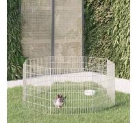 Vidaxl Cage À Lapin 8 Panneaux 54x80 Cm Fer Galvanisé