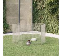 vidaXL Enclos pour Animaux en Liberté 6 Panneaux, Cage à Lapin, Maison pour Animaux Jardin Terrasse Patio Extérieur, 54x60 171573