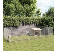 vidaXL Dierenverblijf 24 panelen 54x100 cm gegalvaniseerd ijzer3321349 G