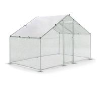 Enclos pour animaux HLS25T 3x2x2 m - Parc extérieur grillagé avec toit de protection, cage robuste jardin