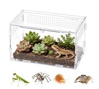 Enclos pour Araignée Bac D'Élevage en Acrylique Anti-Évasion | Boîte Habitat Et Élevage Araignée Sauteuse Pour Serpent, Lézard, Iguane, Tortue, Mante Religieuse Et Bernard-