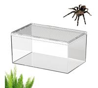 Enclos pour araignées - Arrêter immédiatement de s'échapper - Terrarium pour Reptiles en Acrylique Transparent à 360 degrés - Serrure de sécurité coulissante magnétique + Ventilation de 0,8 mm