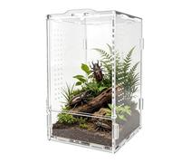 Enclos pour Araignées Sauteuses - Enclos pour Insectes en Acrylique, Boîte De Terrarium Transparente Et Ventilée | Petit Conteneur D'élevage De Reptiles pour Gardiens, Éleveurs, Parents D'