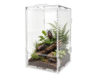Enclos pour Araignées Sauteuses - Enclos pour Insectes en Acrylique, Boîte De Terrarium Transparente Et Ventilée | Petit Conteneur D'élevage De Reptiles pour Gardiens, Éleveurs, Parents D'