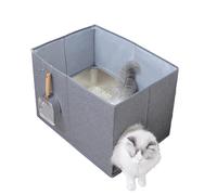 Enclos pour bac à litière Protection D'Enclos À Hauts Bords Et Dessus | Couvercle De Protection Anti-Rayures Adapté Au Salon Coin Appartement Balcon Garage Maison En Intérieur