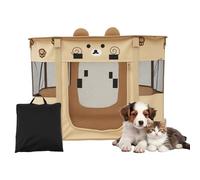 Enclos pour chat - Bateau pliable étanche - Enclos amovible - Sac de transport - Portable - Avec fermeture éclair - Couvercle supérieur - Poche latérale pour chatons et chiots