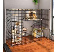 enclos pour chat, Cages for Chats d'intérieur Grandes, Cage for Chat, Parc for Animaux de Compagnie, Parc for Chien, Chat for Chats d'intérieur, Enclos en métal, Filet d'exercice, Cage de clôture, Pet