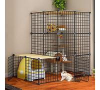 enclos pour chat， Cages for Chats d'intérieur Grandes, Cage for Chat, Parc for Animaux de Compagnie, Parc for Chien, Chat for Chats d'intérieur, Enclos en métal, Filet d'exercice, Cage de clôture, Pet