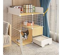 Enclos pour chat - Chenil métallique amovible pour petits animaux - Cage à chat DIY - Convient pour chatons et petits animaux domestiques