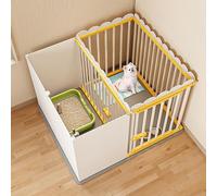 enclos pour chat, Clôture for animaux de compagnie, clôture intérieure for chenil d'une pièce et d'une salle de bain, cage for chien en tube carré complet amélioré, grand espace indépendant(97x92x70cm