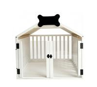 enclos pour Chat Niche for Chien en Bois Massif, chenil d'intérieur for Animaux de Petite Race(Blanc,XL)