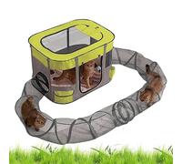 Enclos pour Chats avec Un Tunnel | Enclos De Jeu pour Petits Animaux | Configuration Facile Aire De Jeu pour Chaton Jouet pour Chat Qui S'ennuie pour Le Jardin Le Balcon La Pelouse La Terrasse