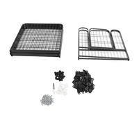 Enclos pour Chien en Fer, Parc À Chiens Minimaliste avec Porte, Barrière Solide pour Usage Intérieur Et Extérieur, Inclut Tournevis Et Guide D'installation