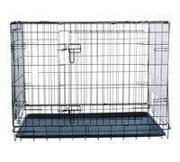 Trixie Cage pliable Home pour chien noire L109×79×71 cm, 2 portes, fermetures sécurisées