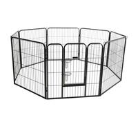 Enclos pour chiens et chiots 80 x 77 cm, 8 éléments, avec porte