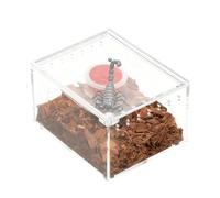 Enclos pour grenouilles - Chambre d'habitat en acrylique transparent, boîtier de terrarium d'observation ventilé, structure de couvercle à verrouillage sécurisé, unité de logement à microclimat équili