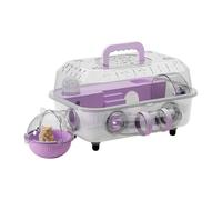 Enclos pour hamster - Cage pour souris transparente à 2 assemblée à 2 avec roue silencieuse pour animaux de compagnie, gerbille, nain, exercice, sommeil, repos