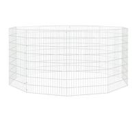 Enclos pour petits animaux, 10 pièces, 54 x 80 cm, en fer galvanisé, grille robuste et durable, pour lapins, cochons d'Inde, etc. Enclos idéal pour le jardin, la terrasse et le balcon