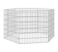 Enclos pour petits animaux, 6 pièces, 54 x 60 cm, en fer galvanisé, durable et sûr, pour le jardin et la terrasse, idéal pour les lapins et les cochons d'Inde