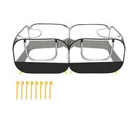 Enclos pour petits animaux - Protection solaire réversible avec fonction multiple - Enclos pour lapins - Extérieur sûr pour les chats - Pour jardin, terrasse, pelouse