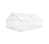 Enclos pour poulailler et volière 12m² acier galvanisé gris et vert. plusieurs dimensions - Babette