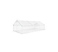 Enclos pour poulailler 6m² en acier galvanisé. toit imperméable et anti UV. porte avec loquet. 3x2m 18 m²