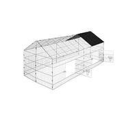 Enclos pour rongeurs composé de 12 éléments grillagés 180 x 75 x 75 cm noir