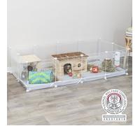 Trixie Enclos De Jeu Intérieur Gris/Blanc Pour Cochons D'Inde 140x70 Cm