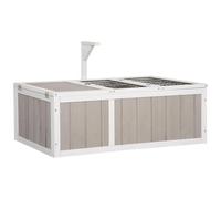 PawHut Maison enclos cage pour petit animal tortue avec 2 espaces dim. 91,5L x 61l x 33H cm - bois de sapin