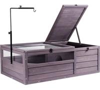 Enclos pour tortues - maison pour tortues - terrarium en bois - 965x610x330 mm - terrarium en plein air pour tortues - idéal pour les tortues terrestres et aquatiques