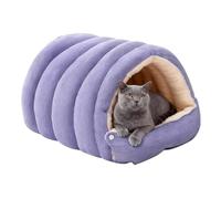 Enclosed Pet Sleeping Nest Cat Cave Bed - Plush Covered Cat House | Indoor Dome Hideaway for Kitten Puppy | Soft Felt/Plush Shelter for Small, Medium & Large Pets | Indoor Outdoor Living Room Gar