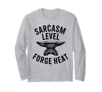 Enclume de Chaleur Forge de Niveau de Sarcasme Forgeron Design Graphique Manche Longue