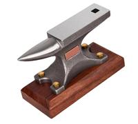 Enclume de travail des métaux avec base sécurisée en ébène - Bloc de bancs professionnels pour la fabrication de bijoux - Outil d'orfèvrerie - Enclume en acier à haute teneur en carbone