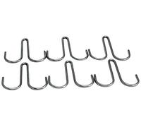 Enclume Lot de 6 crochets doubles en acier martelé pour porte-casseroles
