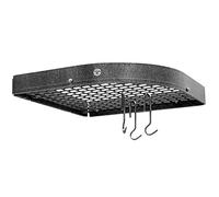 Enclume Premier Small 12-inch Corner Pot Rack, Hammered Steel by