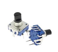 Encodeur Audio de voiture EC12 avec interrupteur, 24 positions, arbre de Rotation à 360 degrés, longueur 12MM, potentiomètre numérique, 5 broches(10PCS)