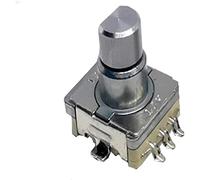 Encodeur de commutation 5pcs EC11 Interrupteur d'encodeur avec interrupteur à bouton-poussoir Tournez gauche ou réinitialisation droite Rotary 5 broches SMD Arbre type 10 mm
