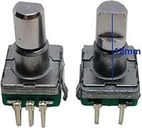 Encodeur de commutation 5pcs EC11 Interrupteur d'encodeur avec touche Swith Button Tournez à gauche ou réinitialisation droite Rotary 5pin Type 12 mm demi-arbre
