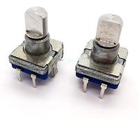 Encodeur rotatif 5pcs EC11 Interrupteur d'encodeur avec bouton-poussoir Tournez à gauche ou réinitialiser le commutateur réinitialisé 5pin SMD Manipuler demi-arbre 12 mm