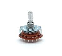 Encodeur rotatif RS25 arbre montage sur panneau 1P12T bande sélecteur de commutateur 1 pôle 12 positions 20 MM prune(Without Knob)