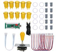 Encodeur USB sans délai pour borne d'arcade LED, pièces détachées pour jeux d'arcade DIY, compatible Raspberry Pi, manette rétro, plastique