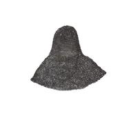 Encolure carrée de cheminée Full Face - 9 mm - Support bague Wedge rivetée jaseron - jaseron Capuche, tête, pièce jaseron cou, médiéval Chevaliers Rivetées jaseron