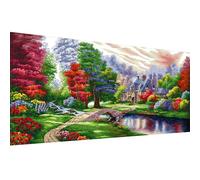 ENCOMAG Grand kit de broderie au point de croix estampé pour adultes - 131 x 66 cm