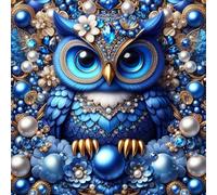 ENCOMAG Kit de peinture diamant 5D pour adultes, kit de peinture diamant 5D pour débutants, peinture animale à faire soi-même avec points de diamant complets pour décoration murale d'intérieur 30 x 30