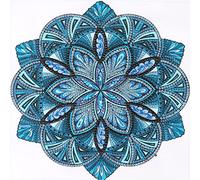 ENCOMAG Kit de peinture diamant mandala pour adultes et débutants, kit d'art diamant 5D, forme spéciale, peinture à points diamantés, kit de peinture à strass pour décoration murale d'intérieur, 30 x