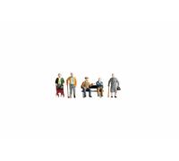 Noch Figurines Modélisme ferroviaire 15551 – Personnes âgées, 5 figurines avec banc