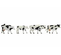 Figurines Noch Échelle 0 1:45 (17900): 4 Vaches, Noir-Blanc