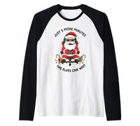 Encore 5 Minutes de Funny Santa Gamer Christmas Manche Raglan