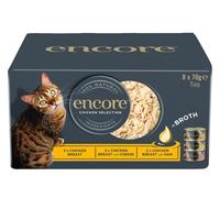 ENCORE Cat Chicken Selection in Broth Multipak 8x70 g mélange de saveurs au poulet dans un bouillon