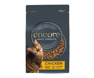 ENCORE Cat nourriture sèche sans céréales au poulet pour chat 800g